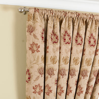 Zurich Floral Jacquard Pencil Pleat Curtains