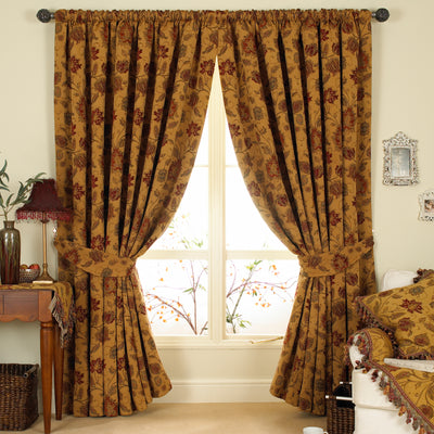 Zurich Floral Jacquard Pencil Pleat Curtains