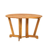 Acacia 120cm Round Gateleg Garden Table