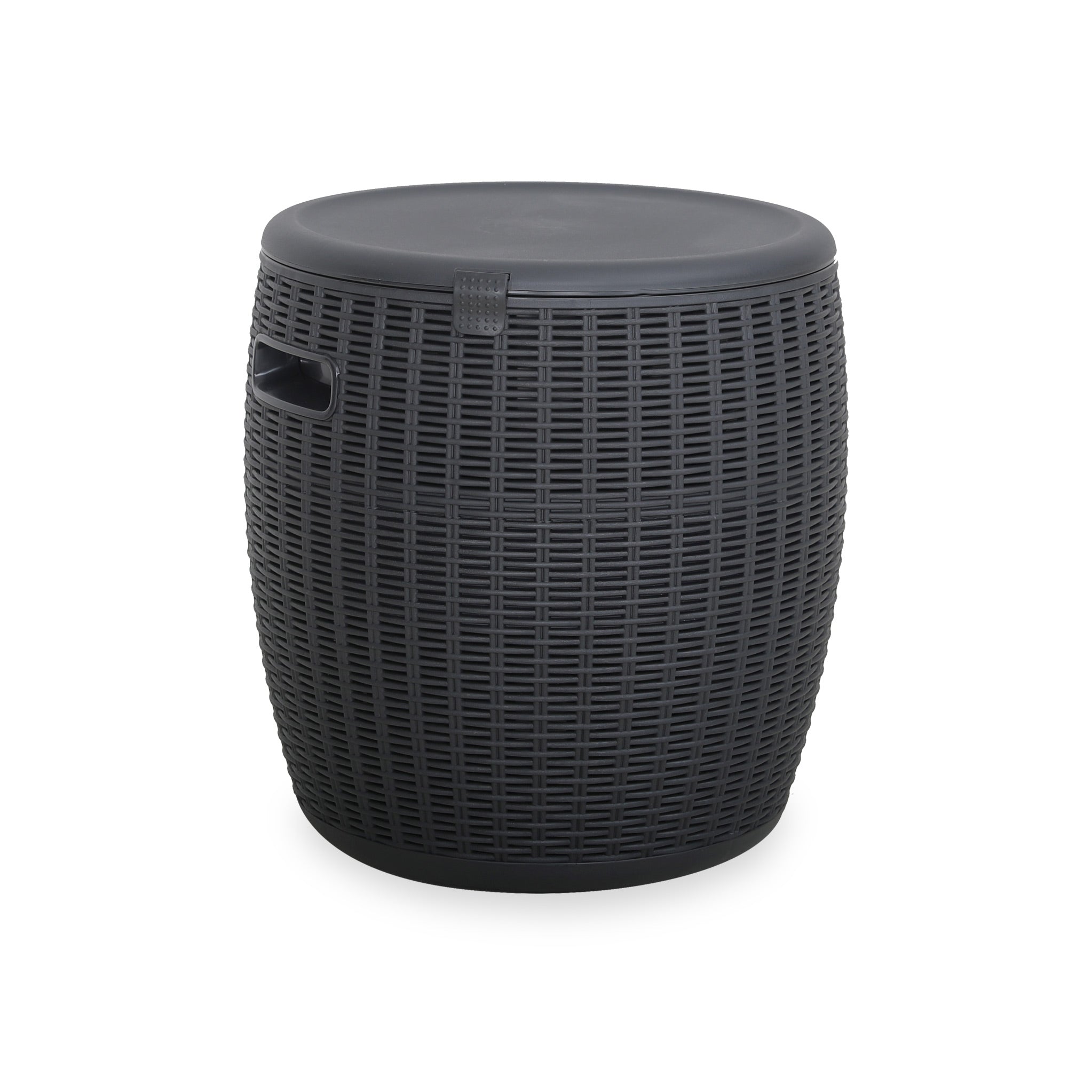 Black rattan online cooler table