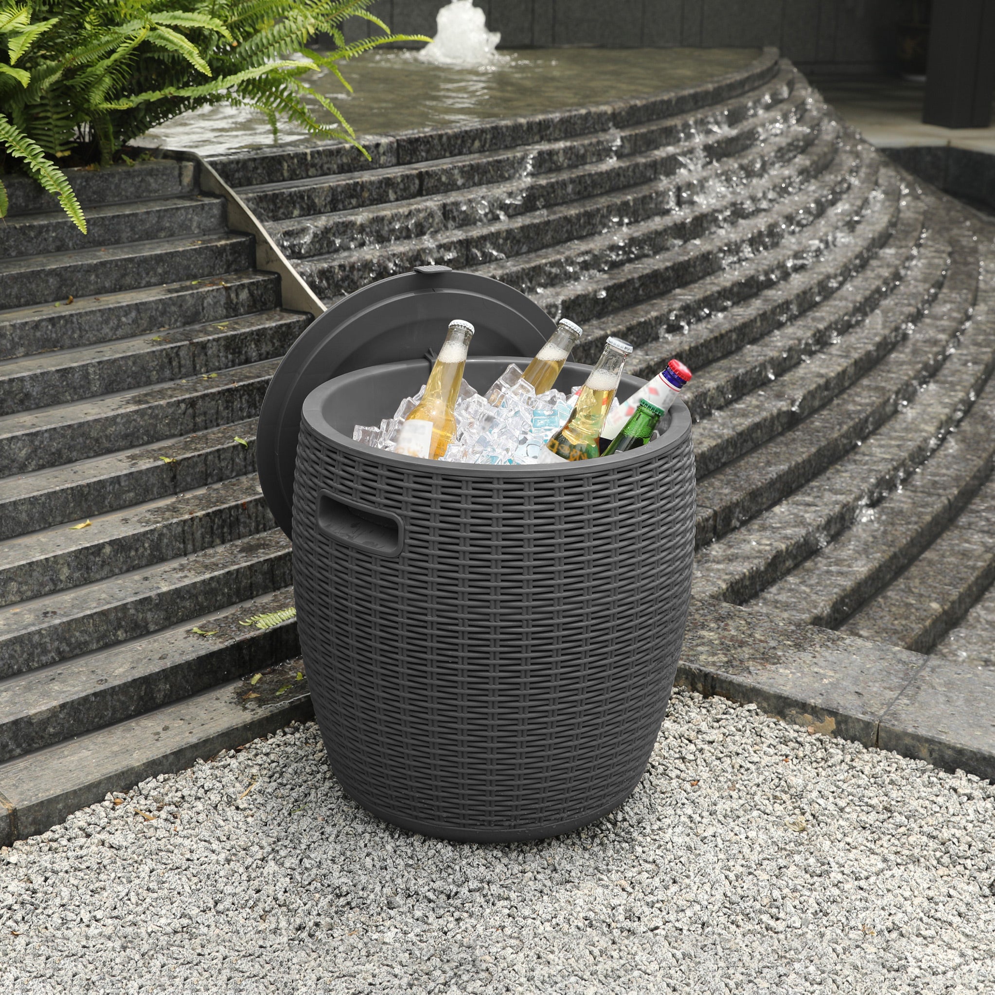 Rattan on sale outdoor cooler