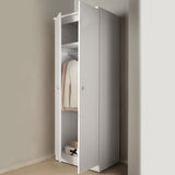 Aria White Gloss LED Lighting 2 Door Double Wardrobe internal view