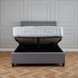 Ashley Grey Upholstered Ottoman Storage Bed 