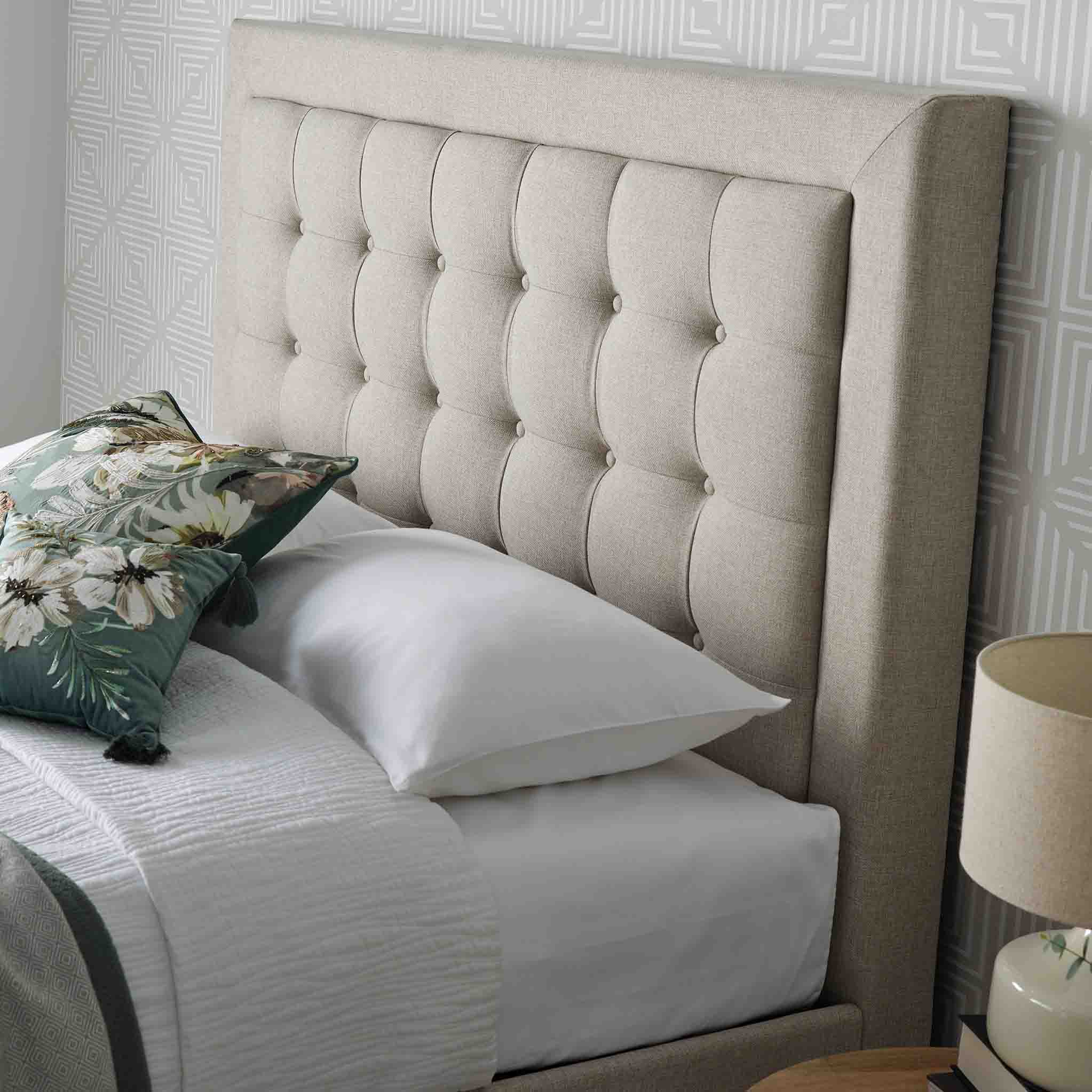 Ashley furniture deals leather headboard king