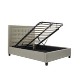 Ashley Oatmeal Upholstered Ottoman Storage Bed 