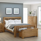 The Abbey Grande Wooden Oak Bed Frame Double or King Size - Lifestyle