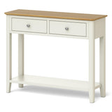 The Windsor Cream Painted Console Table with Storage Drawers from Roseland Furniture