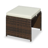 Cannes Brown 10 Seater Rattan Cube Dining Set