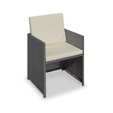 Cannes Grey 10 Seater Rattan Cube Dining Set