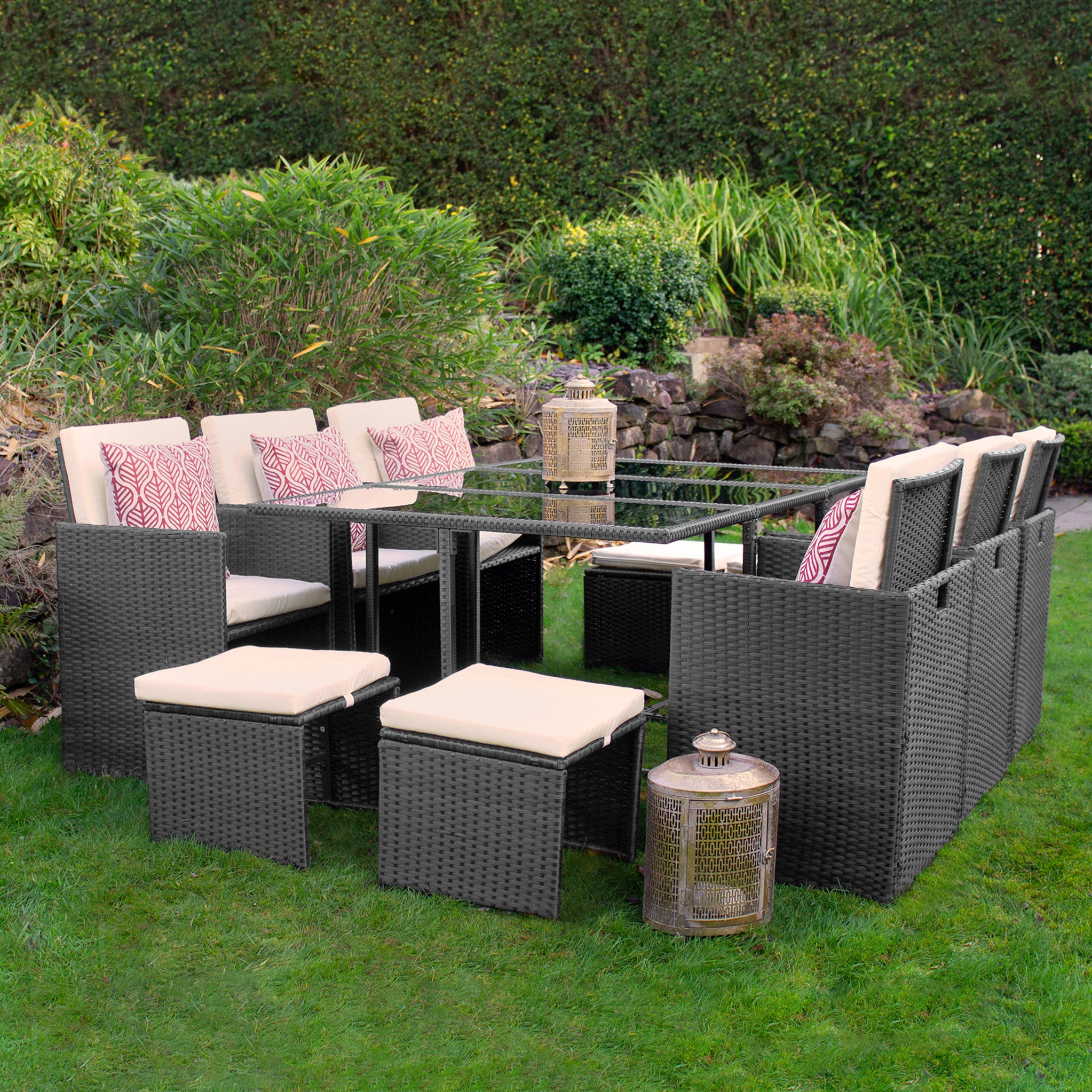 10 seater corner rattan garden furniture hot sale