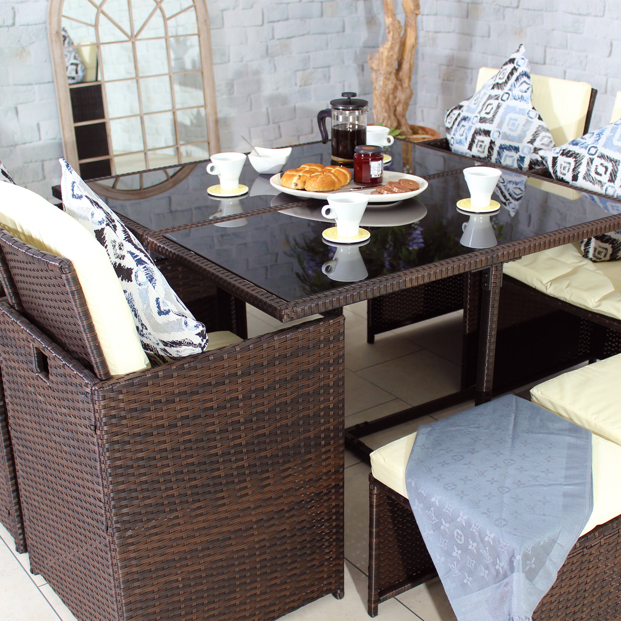 Rattan store kitchen set