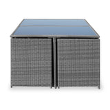 Cannes Grey 8 Seater Rattan Cube Dining Set