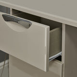 Beckett Cream Gloss 6 Drawer Storage Desk from Roseland