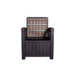 Faro Black 4 Seat Garden Lounge Set with storage