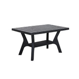 Faro Black 4 Seat Garden Lounge Set Table