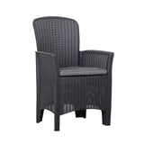 Faro 2 Seat Black Garden Bistro Armchair