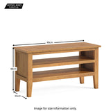 Fran Oak Small TV Unit Dimensions guide