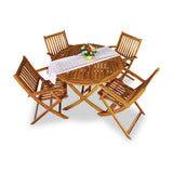 Brooklyn FSC Acacia Folding Armchairs Garden Dining Set