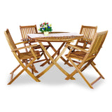 Brooklyn FSC Acacia Folding Armchairs Outdoor Dining Set