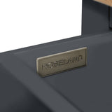 A metal plaque with the inscription "ROSELAND" is affixed to what appears to be the edge of a piece of furniture.