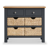 Farrow Charcoal Console Table with Baskets