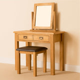 Lanner Oak Dressing Table Set by Roseland Furniture