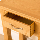 Drawer open - Newlyn Oak Telephone Table