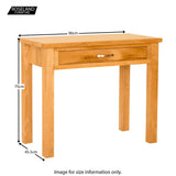 Newlyn Oak Laptop Desk - Size Guide