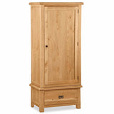 Zelah Oak Single Wardrobe with Drawer by Roseland Furniture