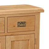 Zelah Oak Mini Sideboard - Close Up of Drawer