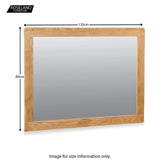 Zelah Oak Framed Mirror - Size Guide