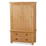 Zelah Oak 3 Drawer Wardrobe by Roseland Furniture