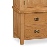 Zelah Oak 3 Drawer Wardrobe - Close Up of Feet