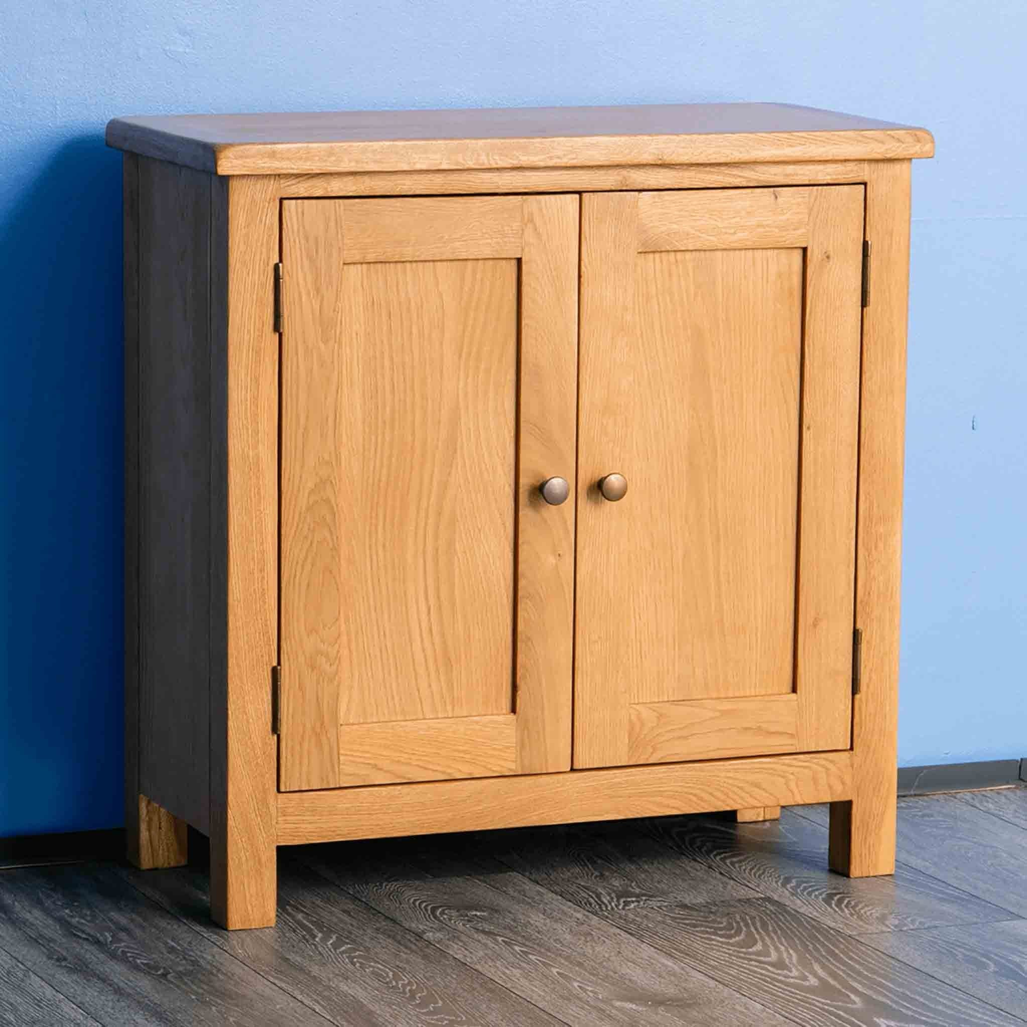 Small oak store cabinet