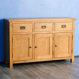 Surrey Oak Large Sideboard - Lifestyle side view