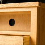 Low view of a London Oak 90cm TV Stand