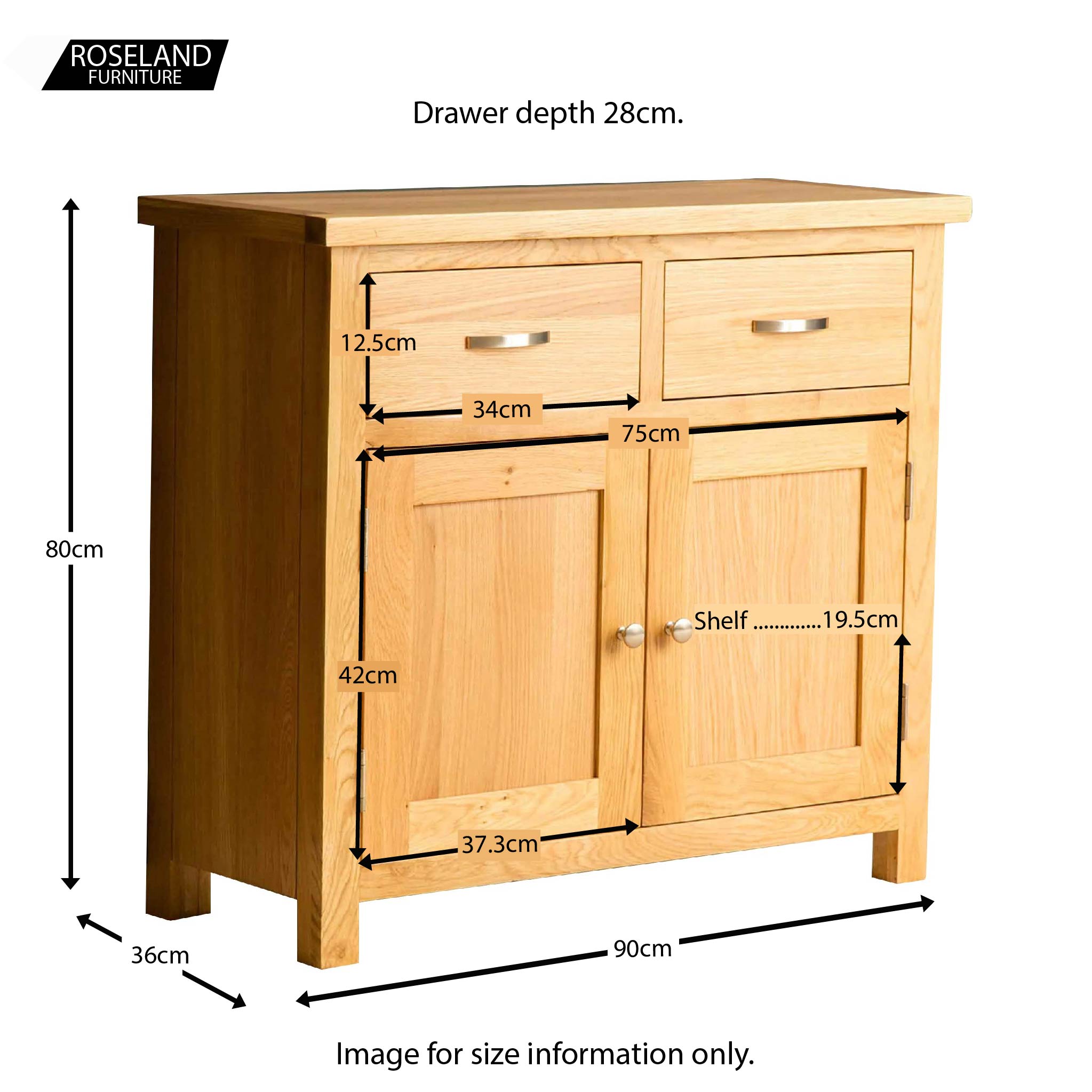 Oak sideboard deals 90cm wide