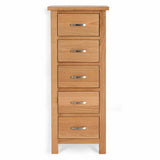 London Oak Tallboy Chest by Roseland Furniture