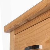 London Oak Slim Bedside Table 