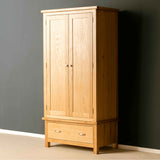 London Oak Double Wardrobe by Roseland Furniture.