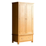 London Oak Double Wardrobe by Roseland Furniture.