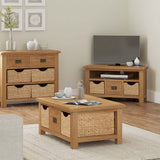 Zelah Oak Bench with Baskets - Other items in the Zelah Basket Range