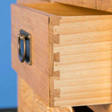 Drawer - Surrey Oak Waxed Console Table with Baskets