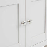 Close up of the cabinet doors on the Farrow Grey Mini Sideboard