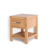 Abbey Light Oak Lamp Table - Side view