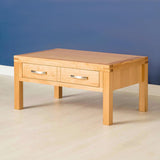 Abbey Light Oak Coffee Table - Lifestyle side view