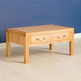 Abbey Light Oak Coffee Table - Lifestyle side view