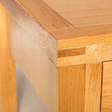 Corner view of the Abbey Light Oak Coffee Table from Roseland Furniture