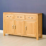 Abbey Light Oak Large Sideboard - Lifestyle Side view