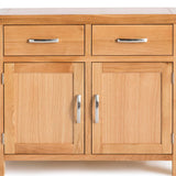  Abbey Light Oak Small Sideboard Cabinet  - Close up of front of sideboard